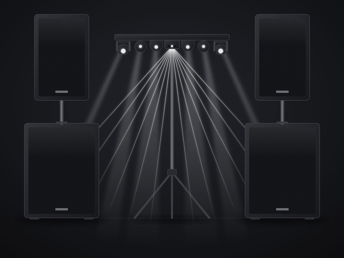 PA & Licht Bundle – Lautsprecher und Lichtbar